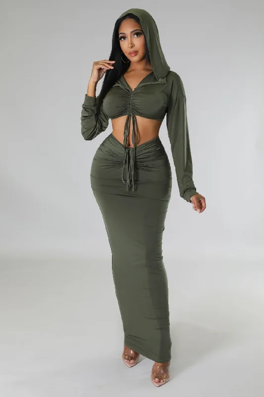 British Fashion Fall Chic Babe Skirt Set