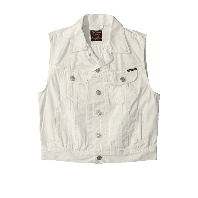 High-quality Fabrics 5 Pocket Twill  Rider Vest - White