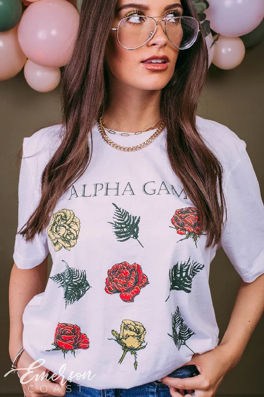 Warm Winter Series Alpha Gamma Delta Floral PR Tee