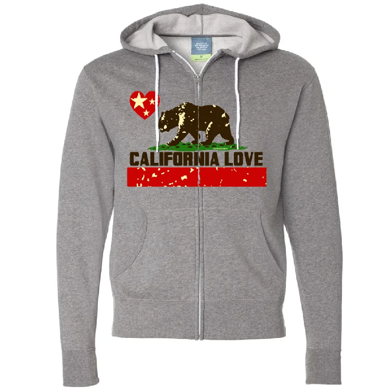 Trendy Items California Love Flag Zip-up Hoodie Asst Colors