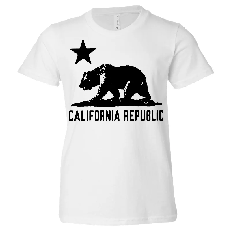 Personalized Outfit California Flag Oversize Black Silhouette Asst Colors Youth T-Shirt/tee