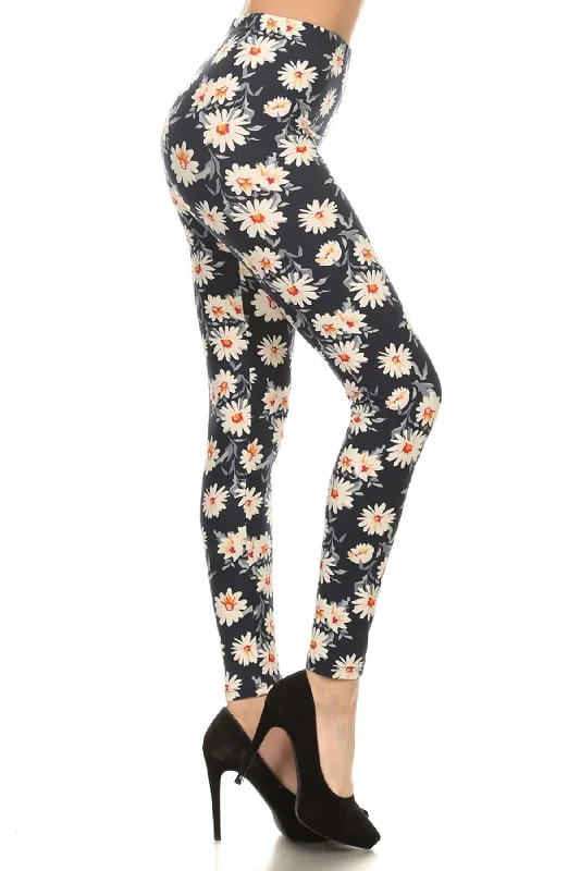 Soft Textures Daisy Printed Leggings