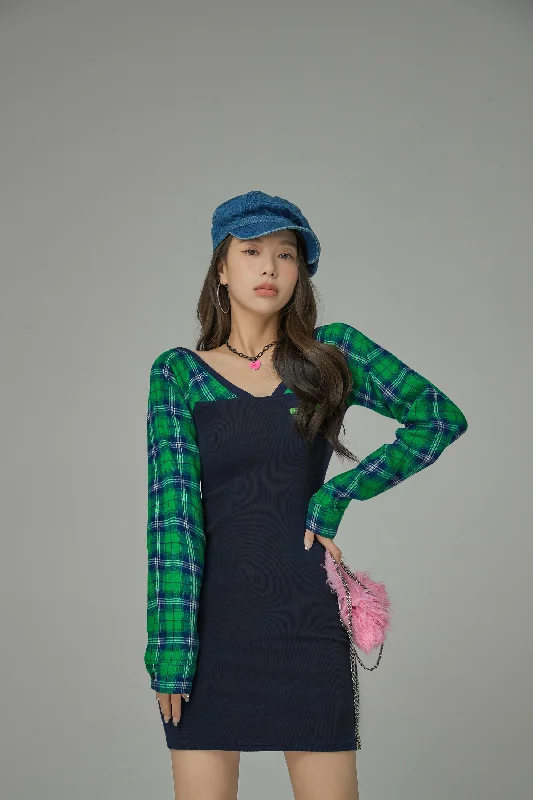 Elegant Wear Questioning Myself Checkered Dress