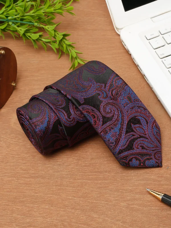 Elegant Outline Men's Wine Fashion Broad Tie