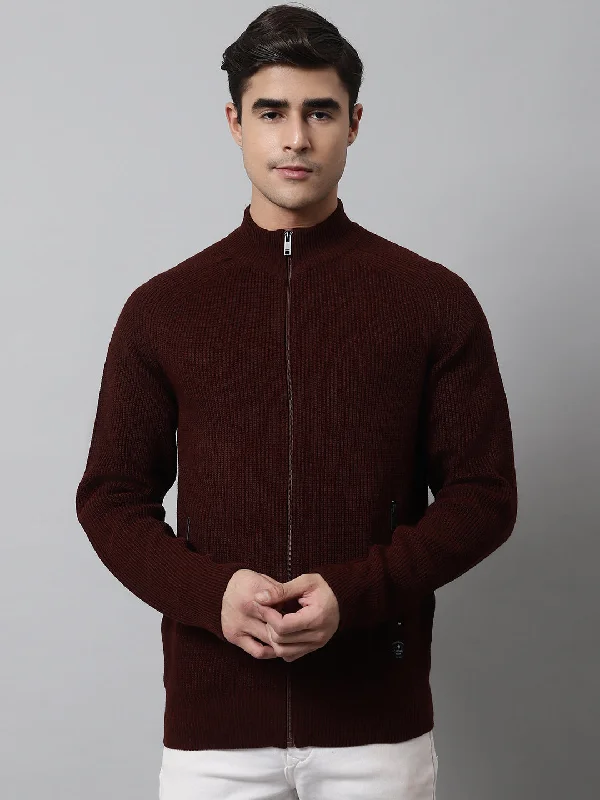 Simple Design Mens Rust Sweater