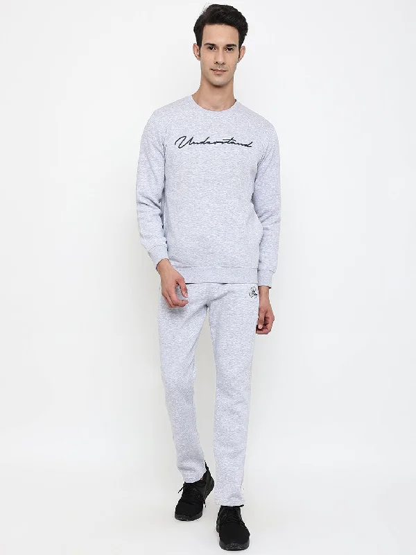 High-end Fashion Men Grey Tracksuit