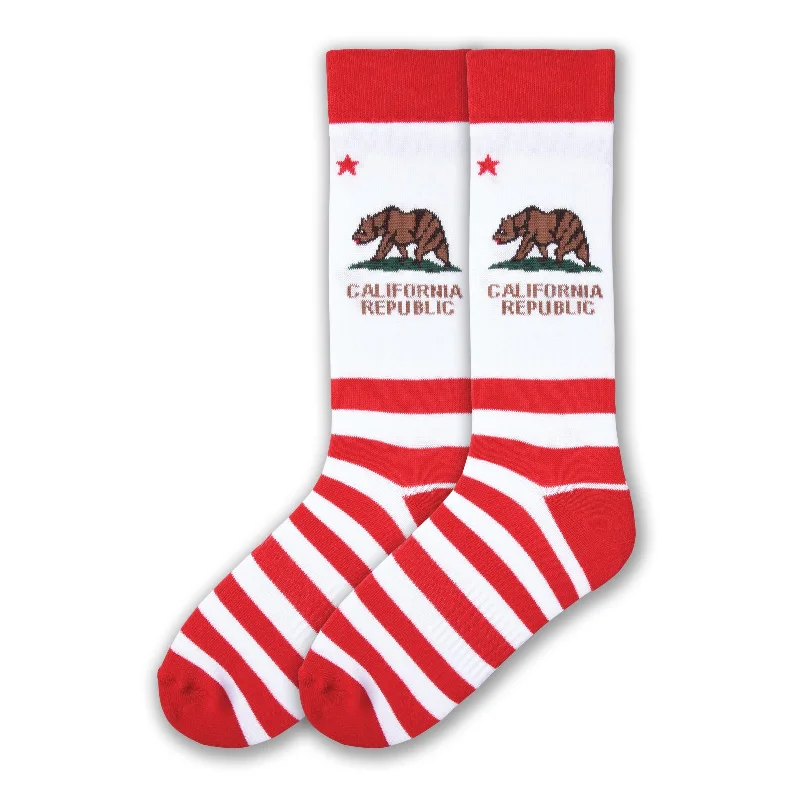 Soft Trends California Republic Striped Socks - Women's