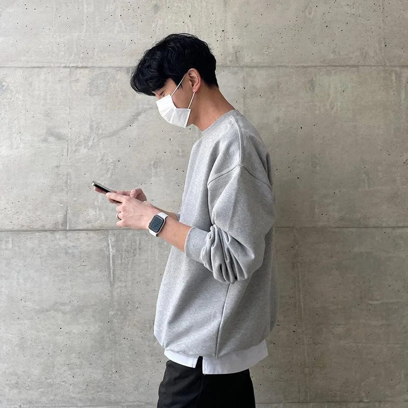 Relaxed Fashion Round Neck Pullover
