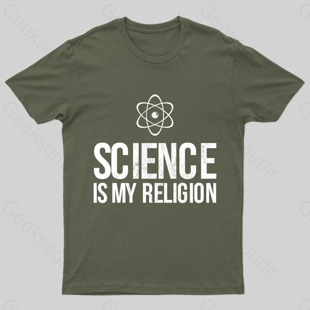 Designer Style Science Is My Religion Nerd T-Shirt
