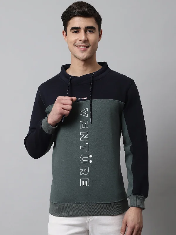 Exquisite Details Mens Green Sweatshirt