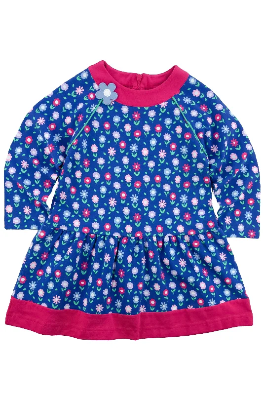 Comfortable And Versatile Floral Knit Dress With Flowers