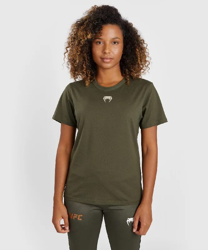 Cozy Essentials Wear UFC Adrenaline by Venum Fight Week Women’s Short-sleeve Cotton T-shirt  - Khaki