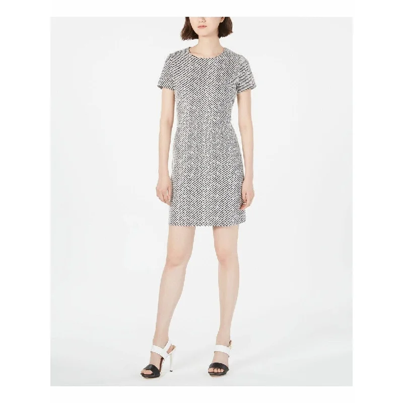 Easygoing Outfits Calvin Klein Women's Jacquard Ponte-Knit Sheath Dress Bcr Size 14