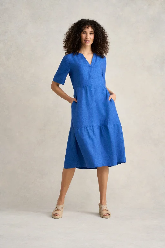 Cozy Essentials Tiered Linen Dress