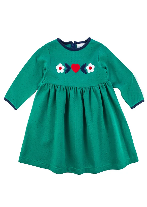 Sporty Wear Knit Dress With Flowers