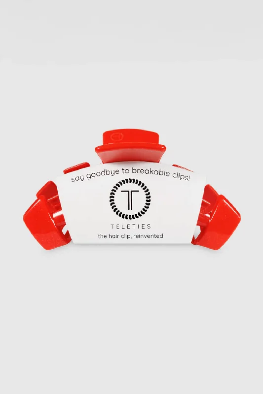 Breathable Design Teleties Large Claw Hair Clip in Rudolph Red | TT-CL01-110