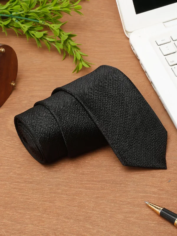High Street Series Men's Black Fashion Broad Tie