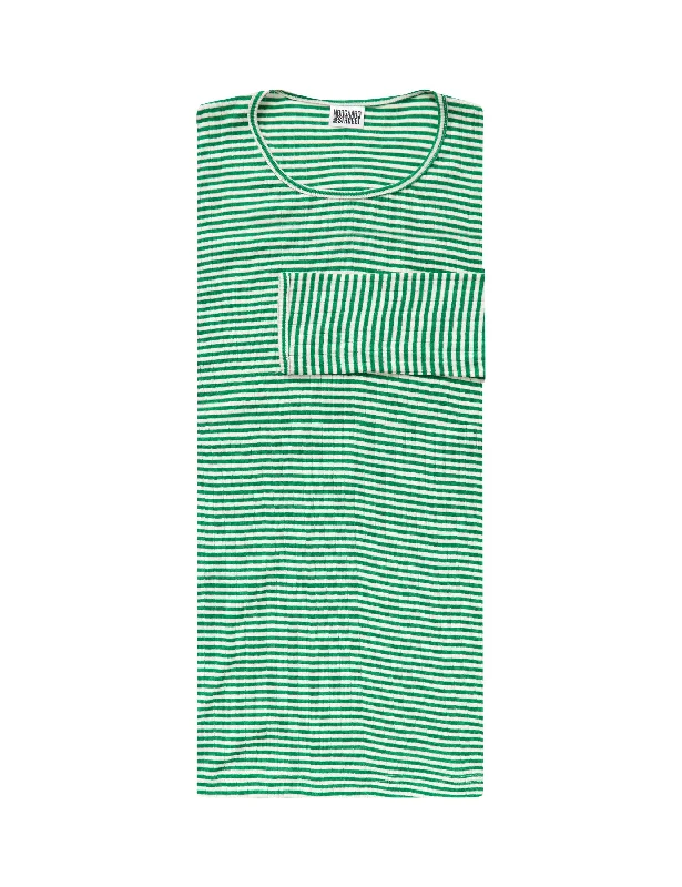 New Products 101 Fine Stripe, Green/Ecru