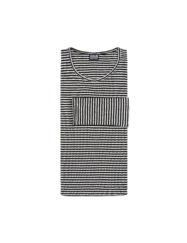 Sports Series 101 Fine Stripe, Black/Ecru
