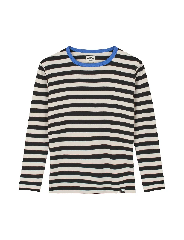 Soft Casuals Midi Rib Tobino Tee LS, Black/Ecru