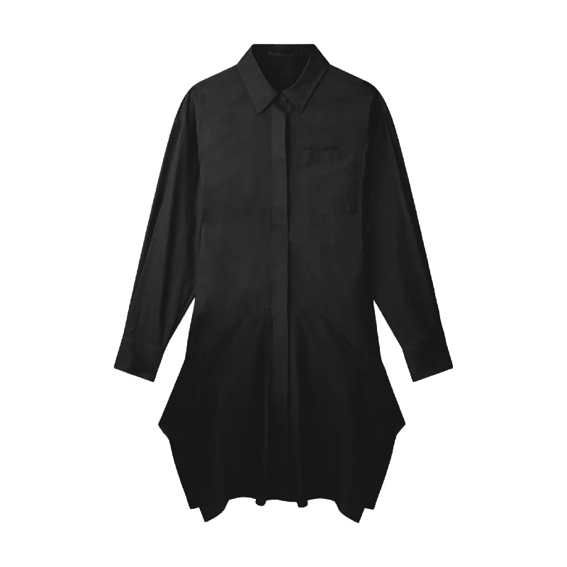 Comfort Fit Crinkled Shirt Dress