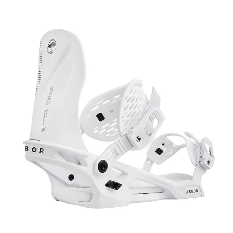 Exquisite Design Arbor 2025 Spruce Snowboard Bindings - White