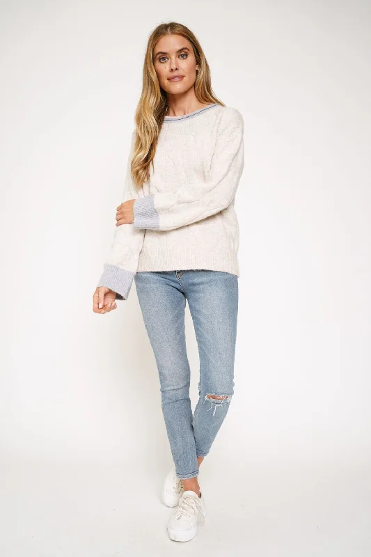 British Style Contrast Pullover