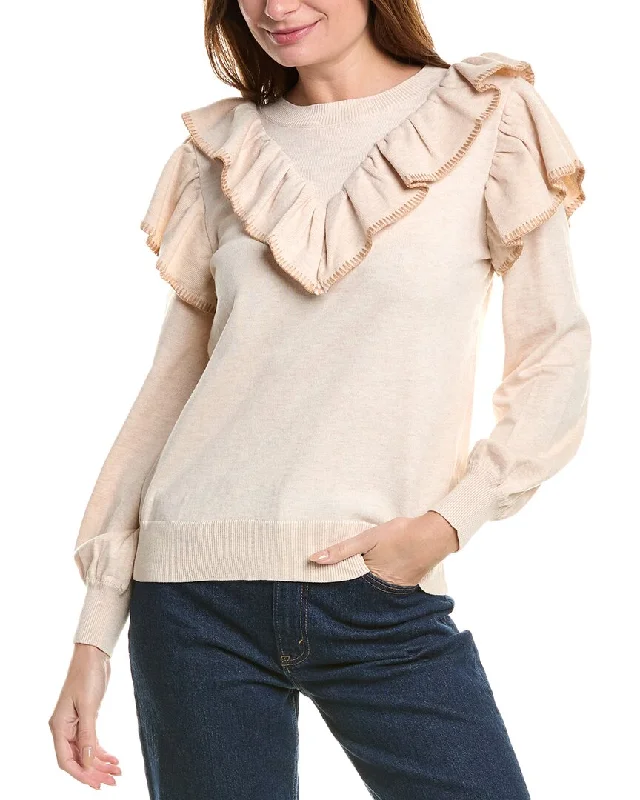 Editorial Design FATE Ruffle Wool-Blend Sweater