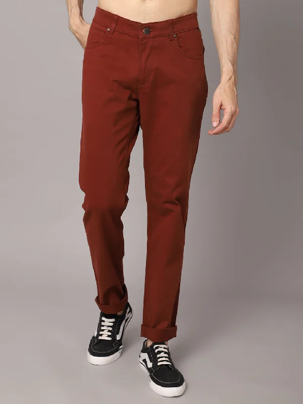 Exquisite Fabrics Mens Rust Trouser