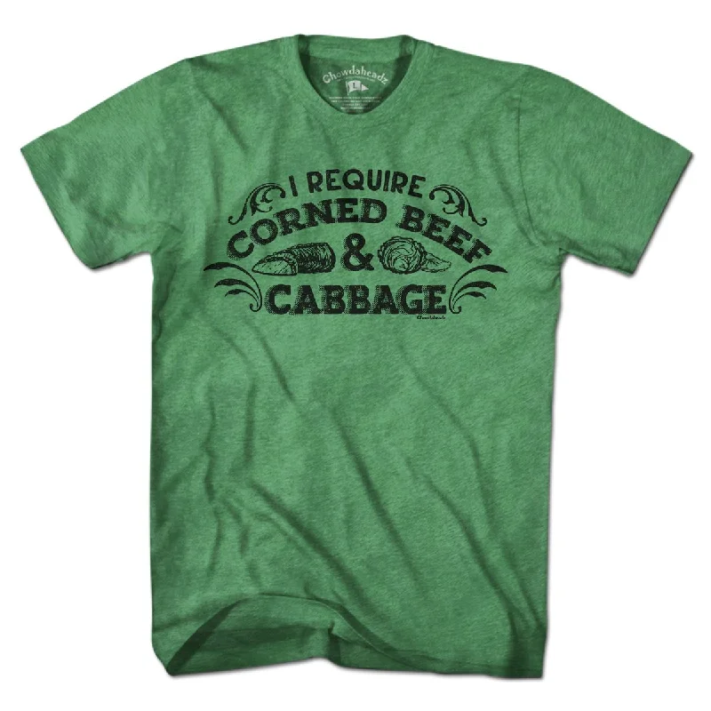 Casual Street I Require Corned Beef and Cabbage T-Shirt