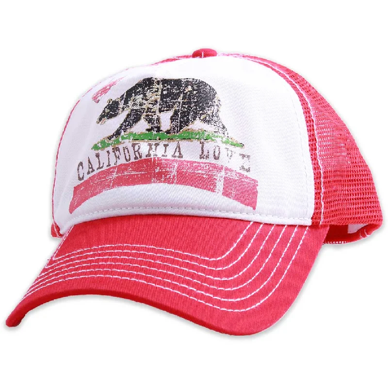 Advanced Customization California Love Distressed Youth Pit Stop Twill Trucker Hat