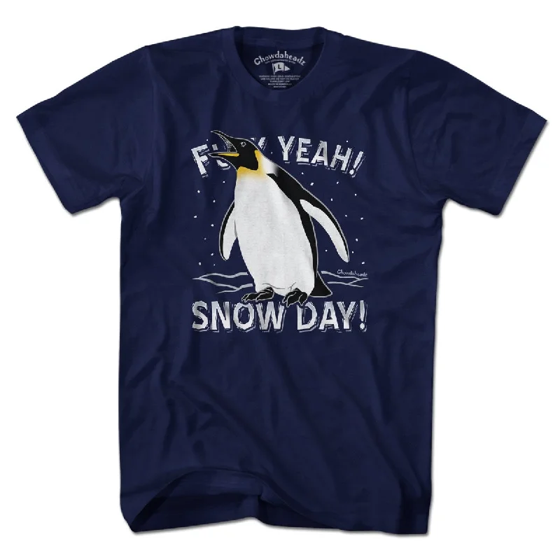 Soft Relaxation Wear F Yeah! Snow Day! Penguin T-Shirt