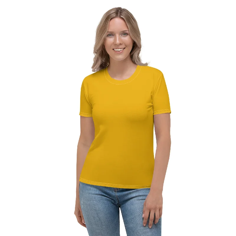 Casual And Comfortable Mustard Yellow T-shirt