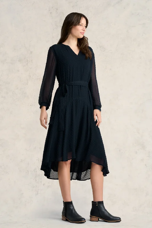 Feminine Charm Clip Georgette Dress