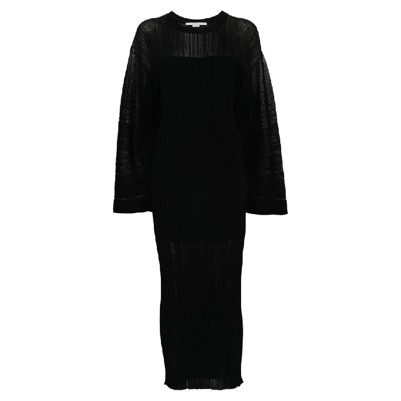 Modern Comfort Wear Plisse' Knit Midi Dress
