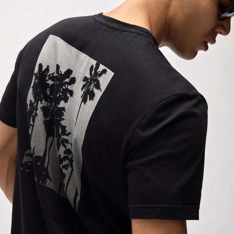 Versatile Comfort Ombrè Palms Graphic Tee - Black/Grey