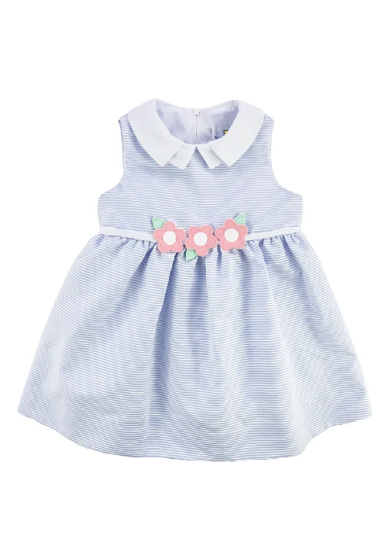 Soft Fabrics Ottoman Dress With Flowers