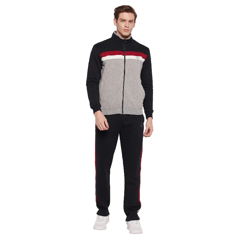 Breathable Design Men Navy Tracksuit