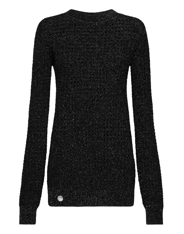 Stylish Comfort Pullover Round Neck SS Lurex