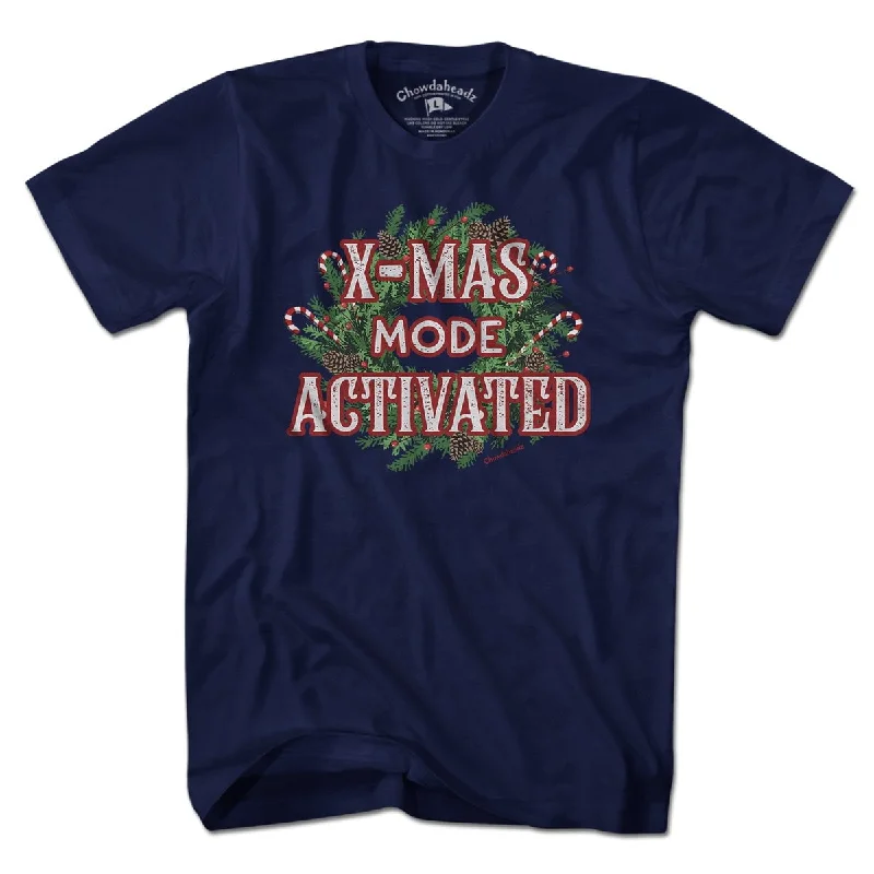 Versatile Comfort Wear X-mas Mode Activated T-Shirt
