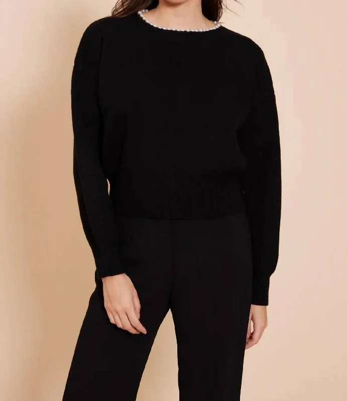 Artistic Temperament Carota Pearl Sweater In Black