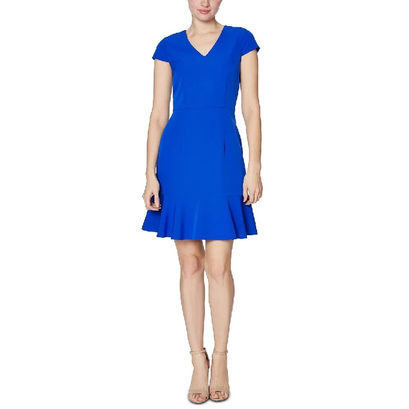 Outdoor Trend Betsey Johnson Women's Ruffle-Hem Dress Blue Size 14