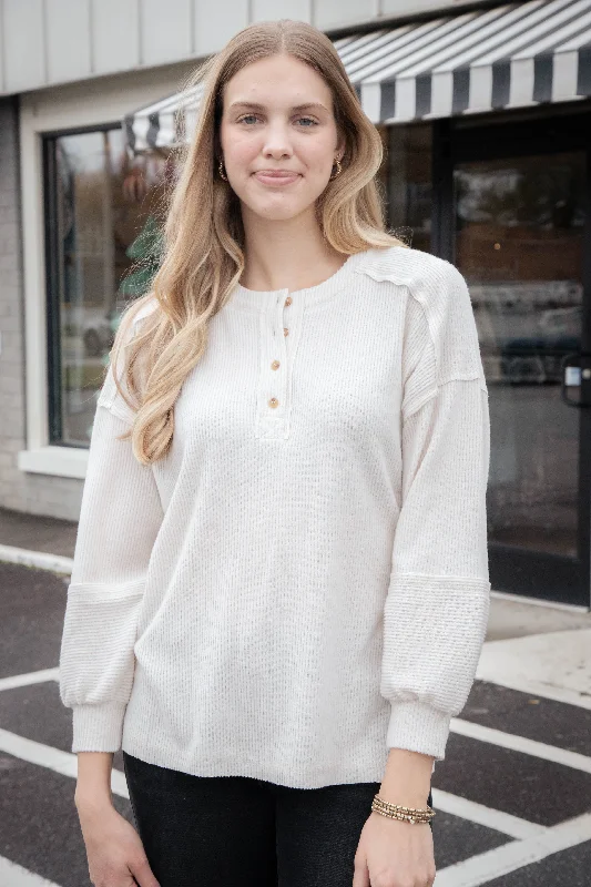 British Style Laura Ribbed Melange Hacci Sweater, Sand Beige