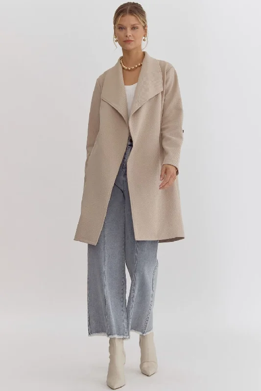 Comfortable down Solid Textured Coat