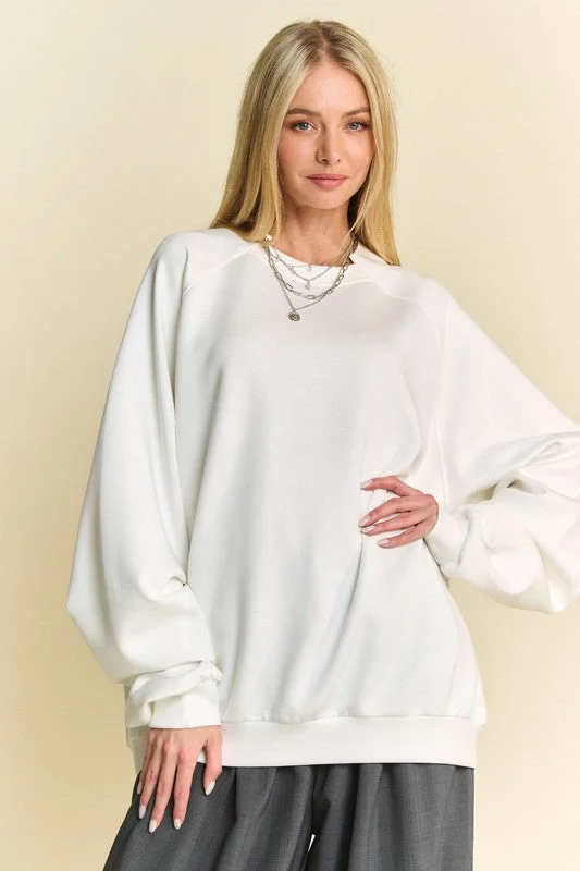 Unique Design Davi & Dani Round Neck Raglan Sleeve Sweatshirt