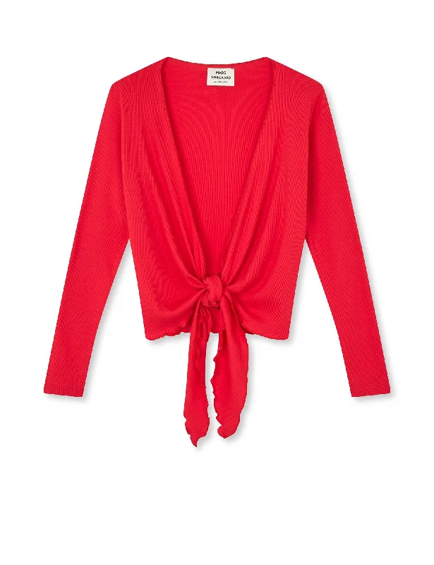 Classic NPS Wrap Top Solid Colour, Red