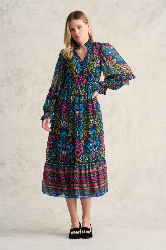 High-end Fashion Printed Midi Dress