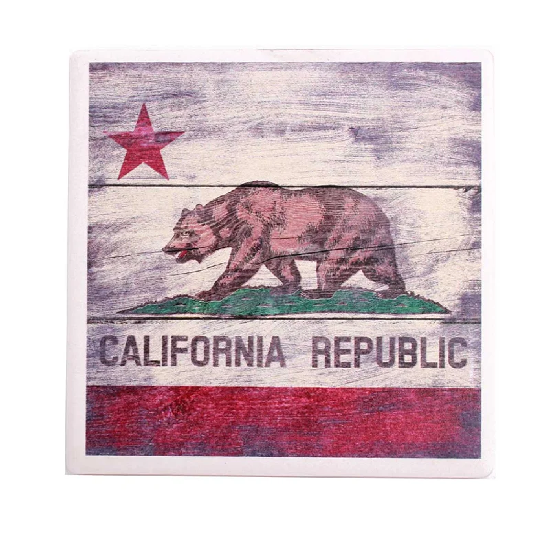 Tropical Style California Republic Bear Flag Ceramic Coaster