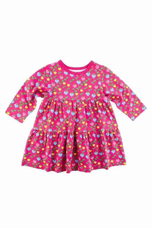 Cozy Street Style Candy Hearts Flower Print Knit Dress