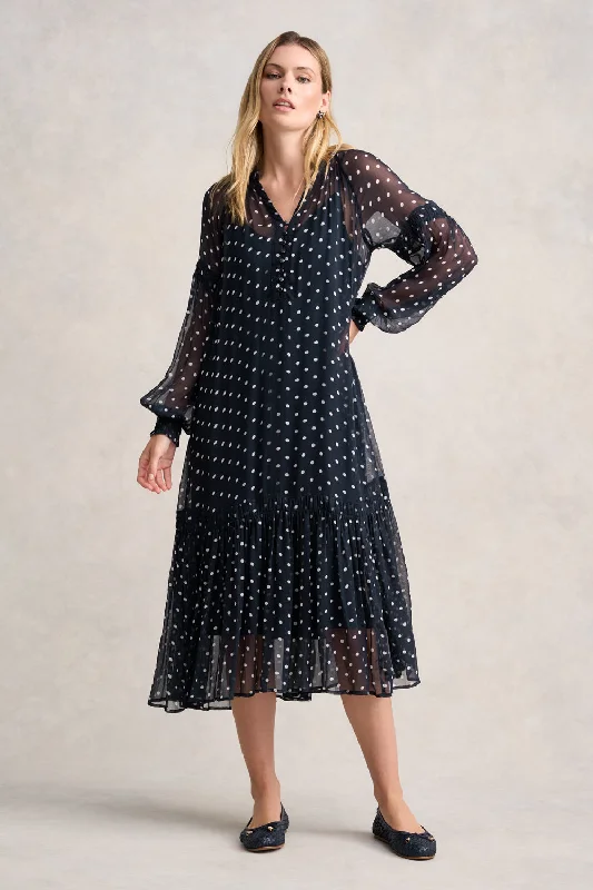 French Style Crinkle Viscose Dress